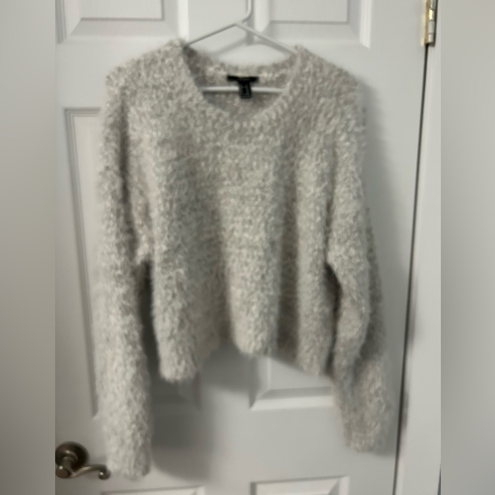 Forever 21 light grey Fuzzy Sweater